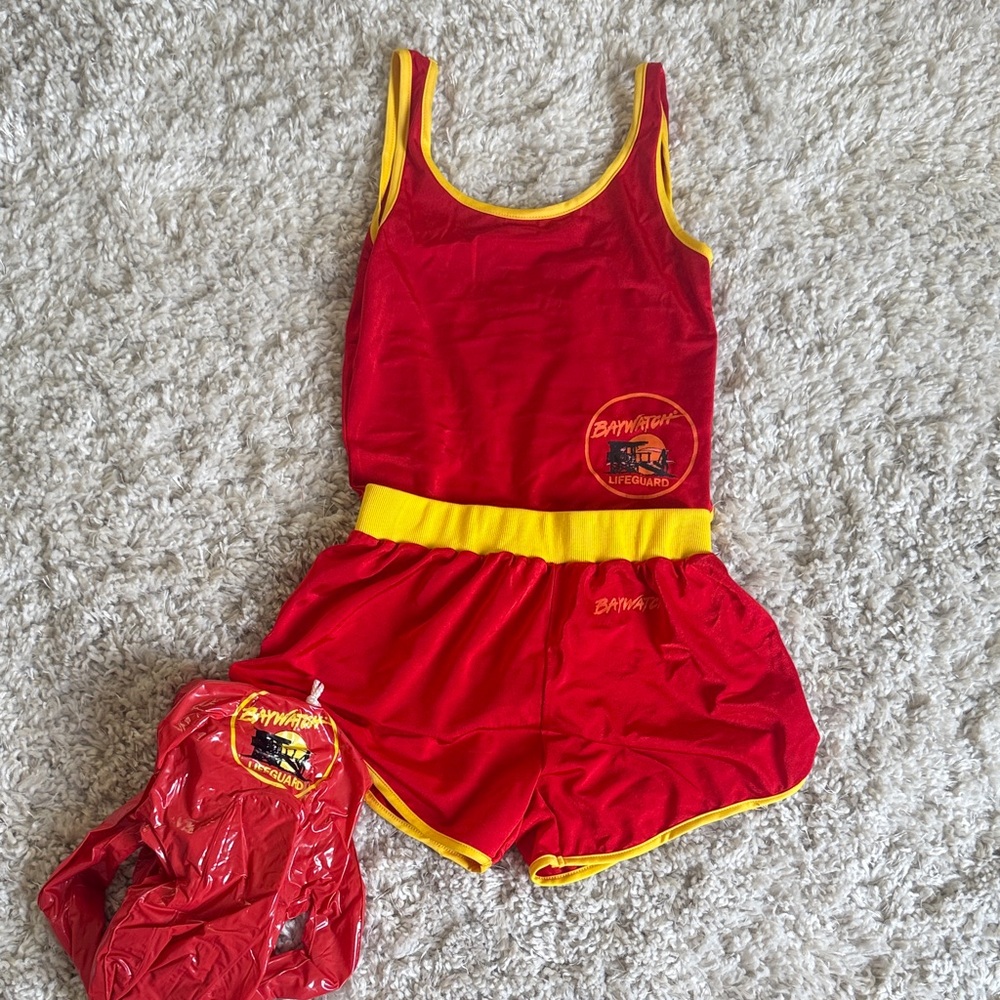 Baywatch Red and Yellow Lifeguard Costume Set HALLOWEEN COSTUME